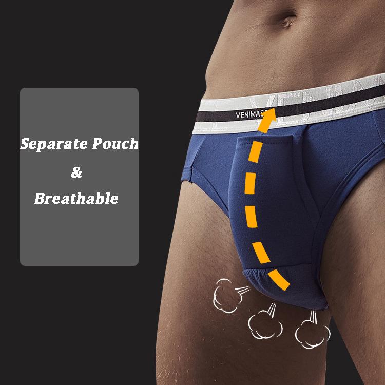 Men's Ball Supported Separated Cotton Briefs