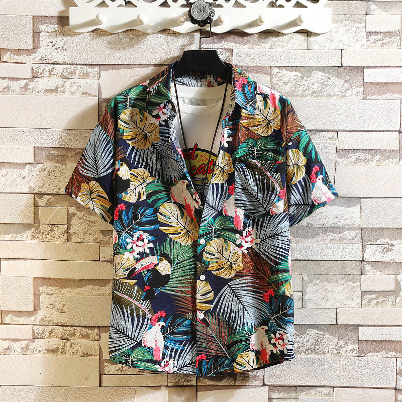 Men's Hawaii Casual Printed Summer Tropical Shirts Suits