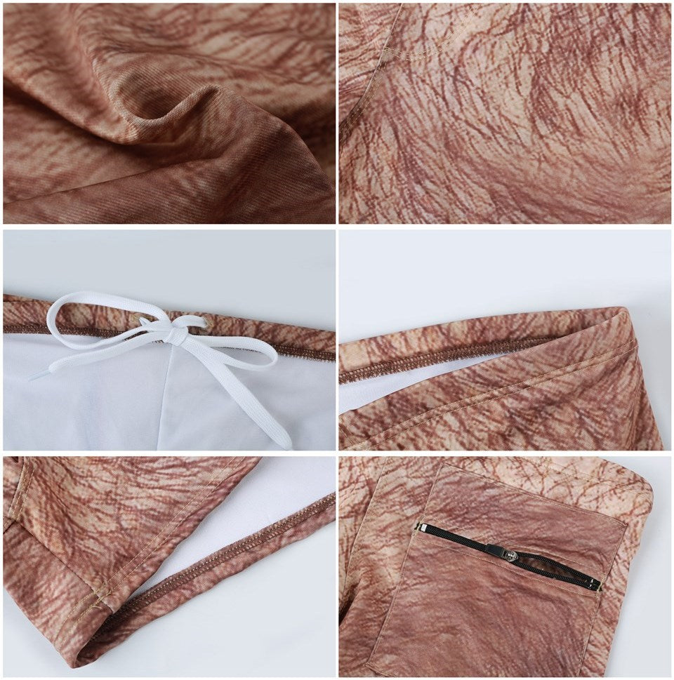 Mens Printed Quick Drying Surf  Stretch Swim Trunks