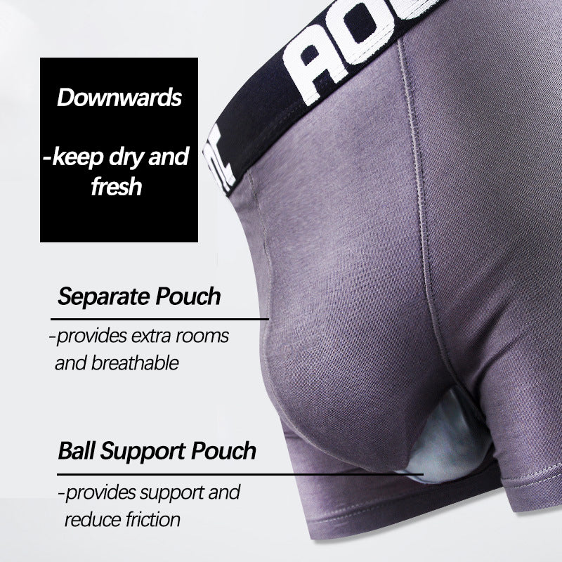 2 Pack Modal Stretch Separate Pouch Boxer Briefs