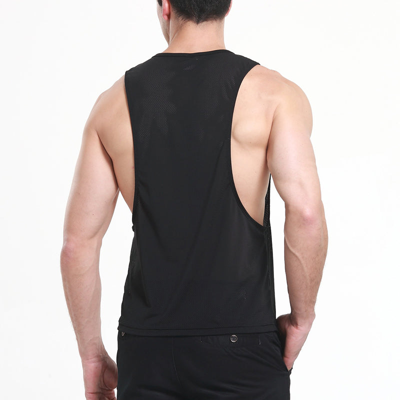 Mens Summer Mesh Breathable Fitness Tank Tops