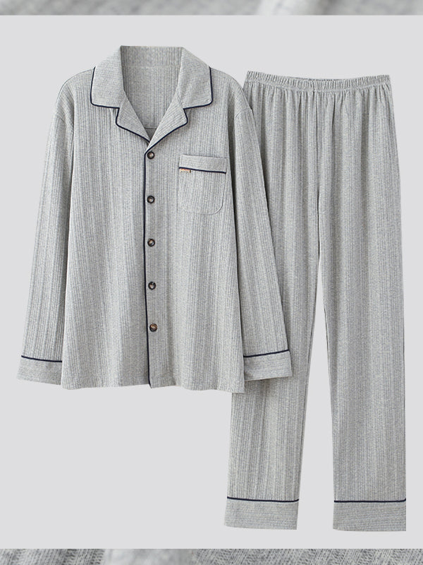 Men's Cotton Knit Classic Pajamas Set