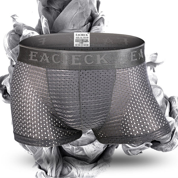 3Pcs Men's Mesh Thin Ice Silk Underwear