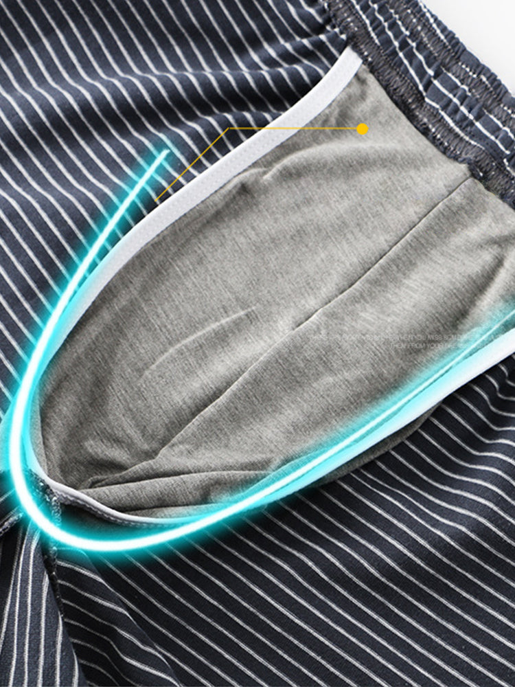 Men's Striped Thin Breathable Comfortable Trunks
