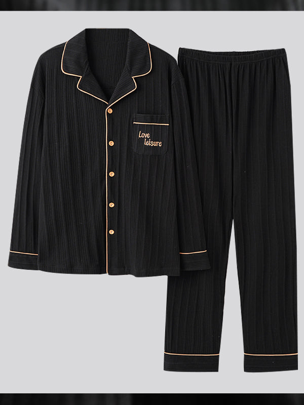 Men's Cotton Knit Classic Pajamas Set