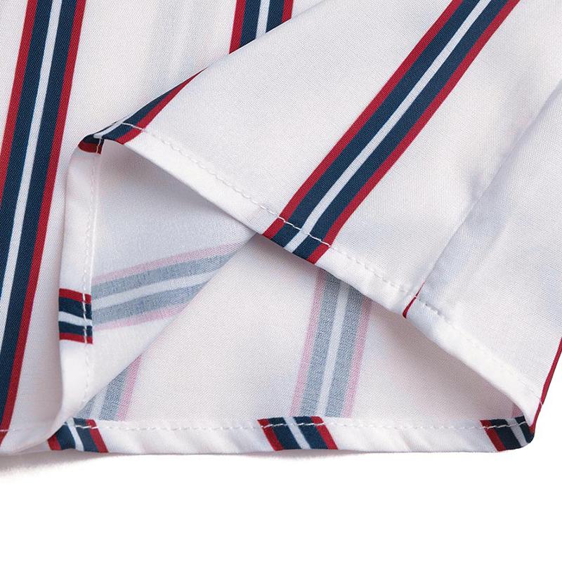 Mens Stripe Breathable Multi Color Chest Pocket Shirts