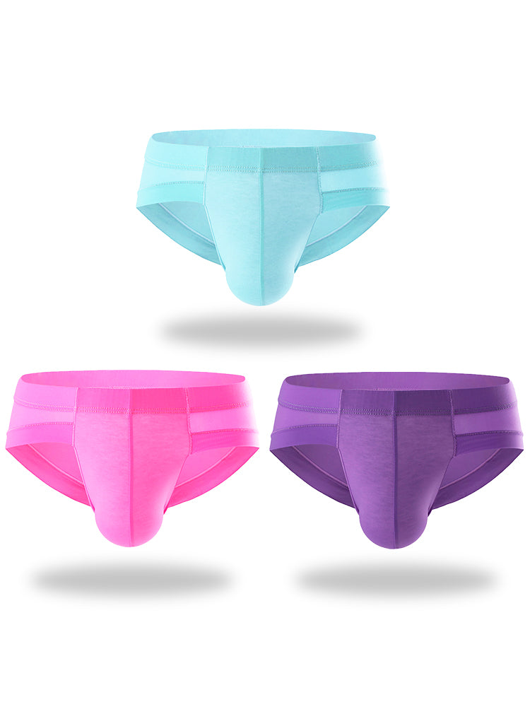 3 Pack Summer Men's Brief With Support Pouch