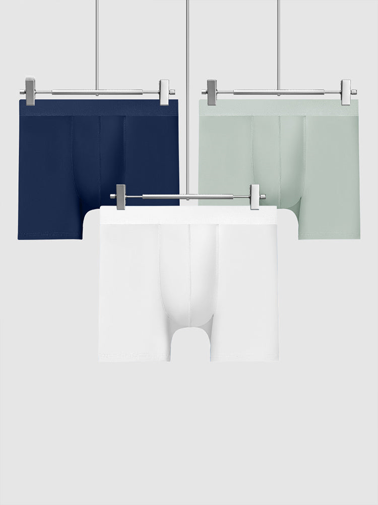 3 Pcs Ice Silk Breathable Sports Boxers Briefs