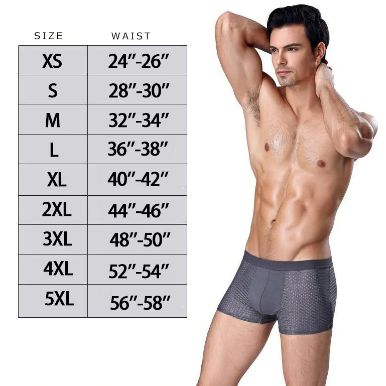 4Pcs Mesh Breathable Ice Silk Underwear Boxer