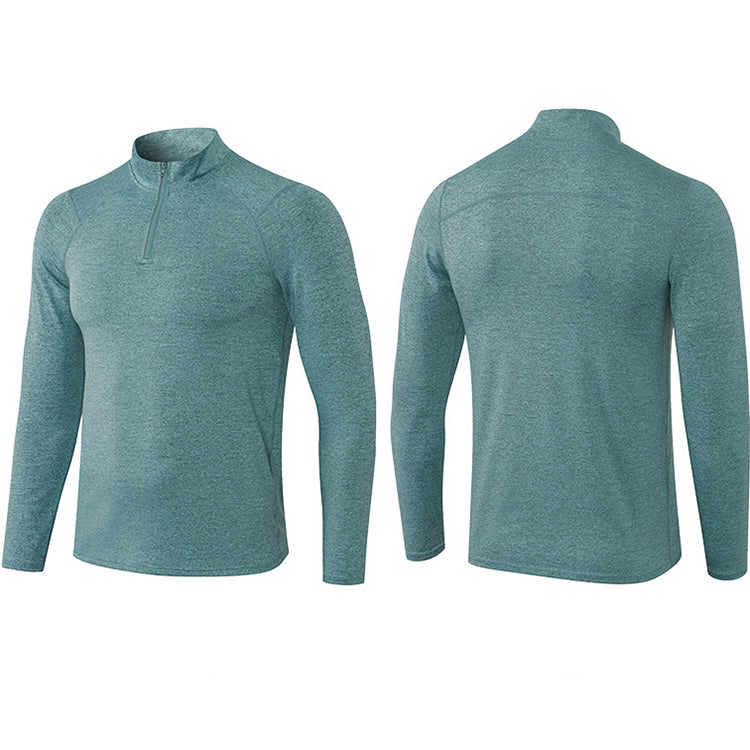 Men's Active Slim-fit Quarter Zip Long Sleeve Outdoor Athletic Performance Pullover