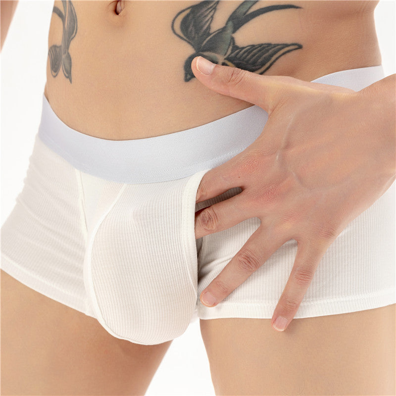 3 Pack Ribbed Separate Support Pouch Boxer Briefs
