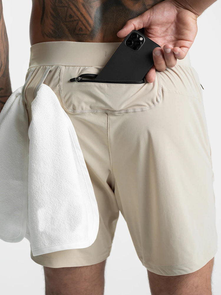Men's Drawstring Workout Running Shorts