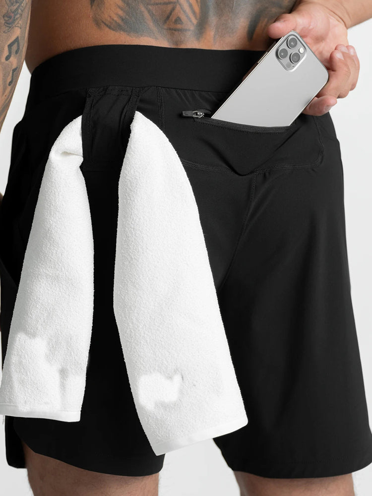 Men's Drawstring Workout Running Shorts