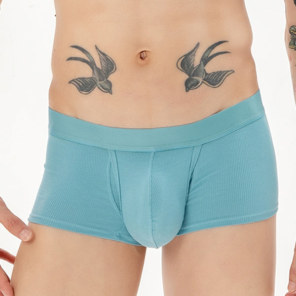 3 Pack Ribbed Separate Support Pouch Boxer Briefs