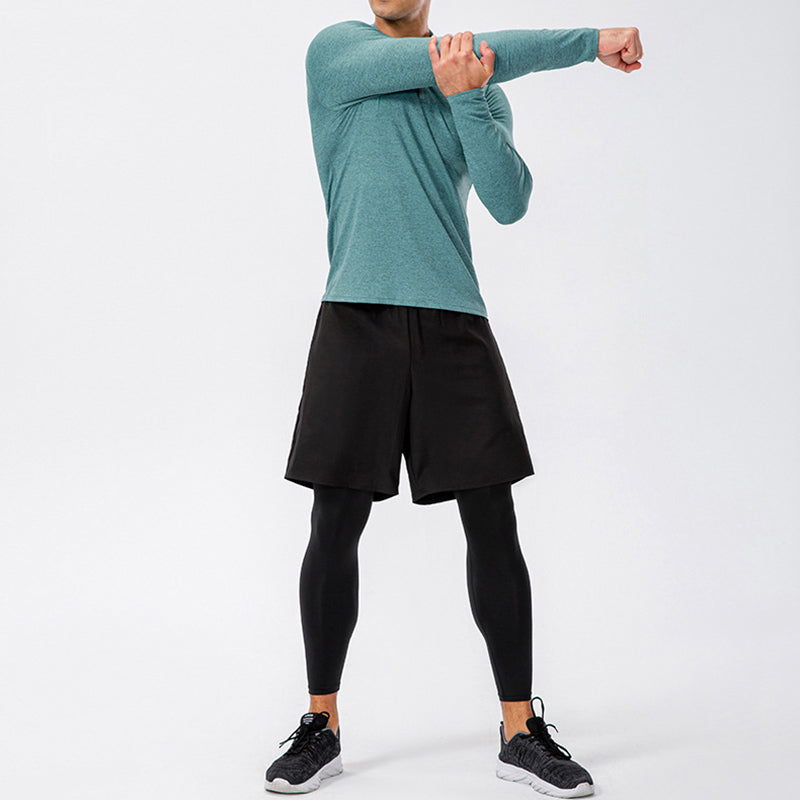 Men's Active Slim-fit Quarter Zip Long Sleeve Outdoor Athletic Performance Pullover