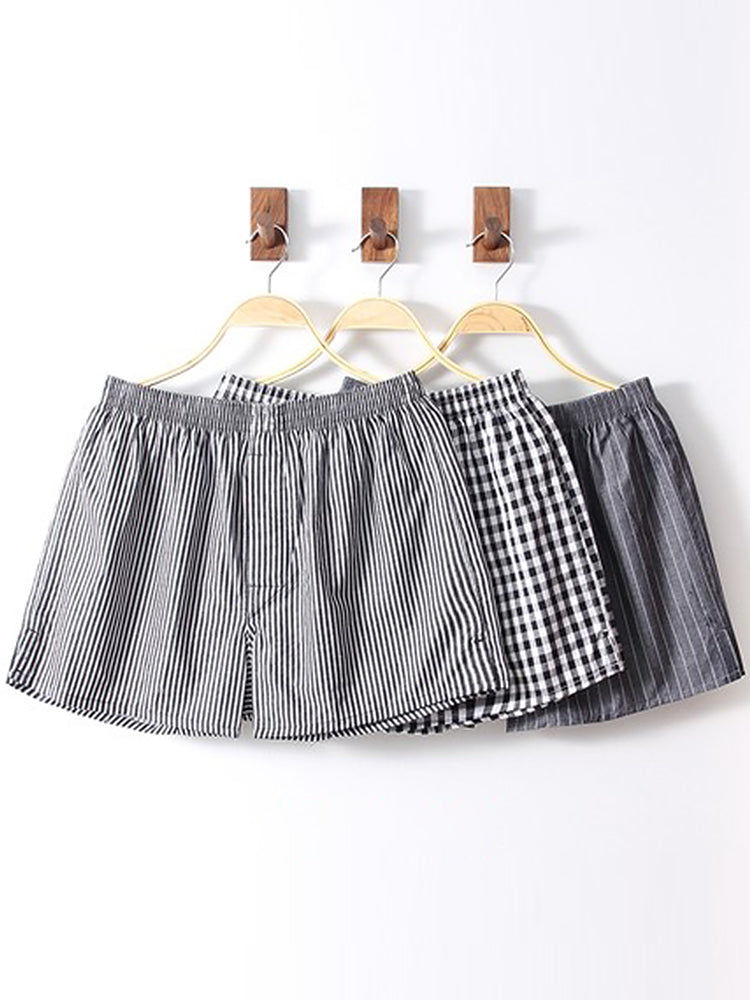 3 Pack Men's Cotton Loose Boxers