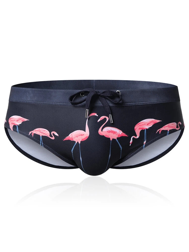 Men's Printed Low Rise Swim Briefs
