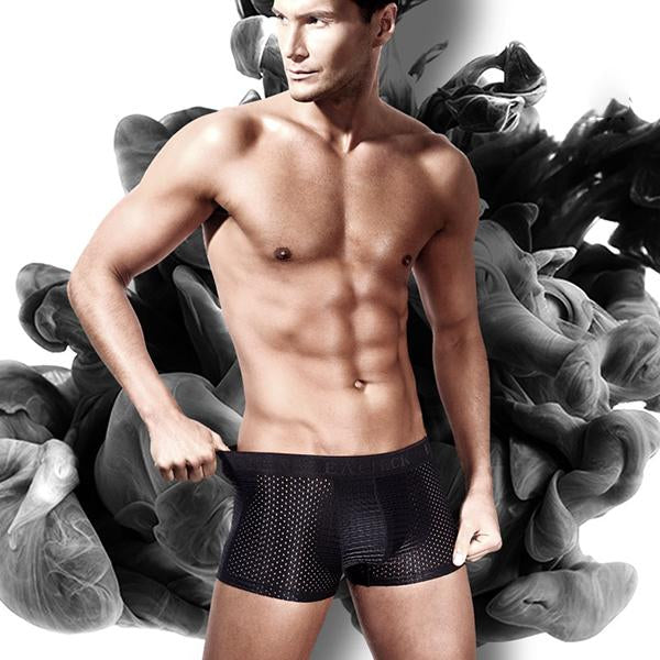 Men's 3PCS Mesh Thin Ice Silk Underwear