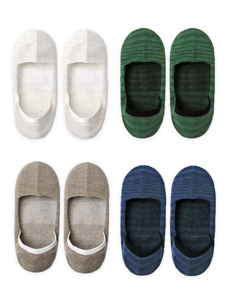 4 Pack Men's Low Cut No Show Socks