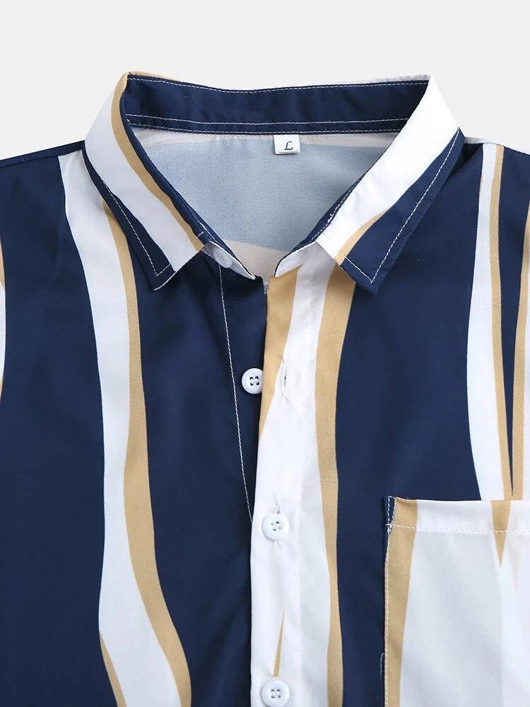 Mens Plain Color Casual Short Sleeve Shirts