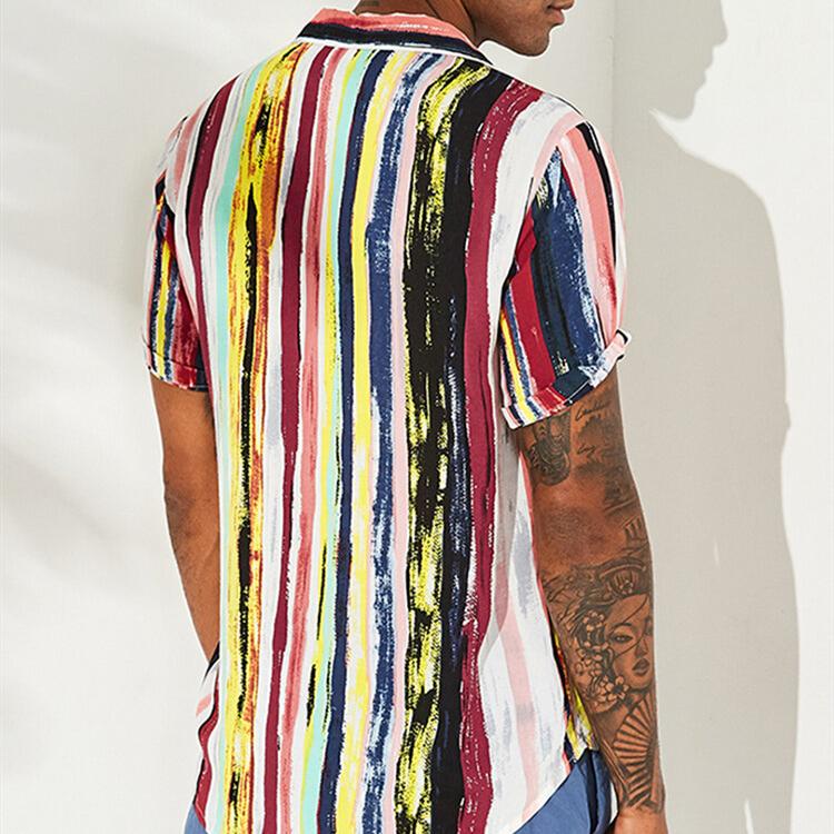 Mens Casual Chest Pocket Loose Short Sleeve Shirts