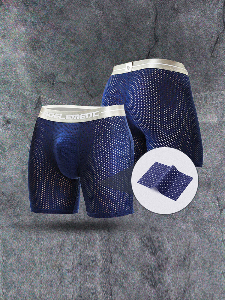 3 Pack Men's Ice Silk Breathable Boxers Briefs