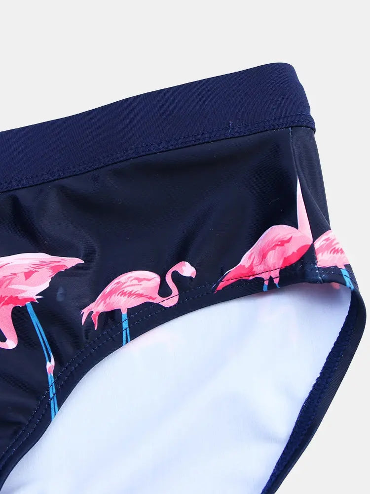 Men's Printed Low Rise Swim Briefs