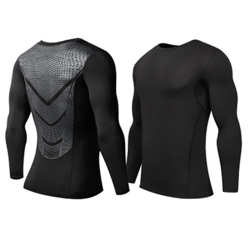 Mens Super Elastic Sport Gym Quick-drying Tops