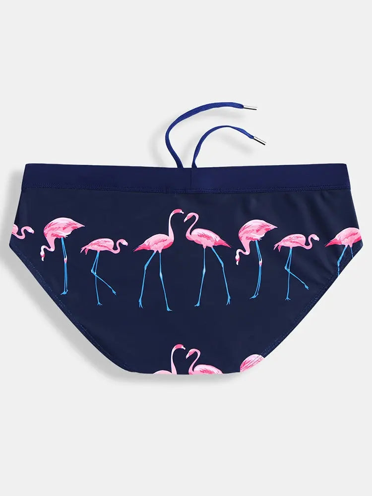 Men's Printed Low Rise Swim Briefs