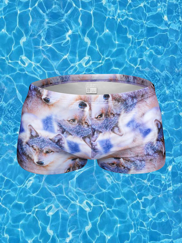 Mens Printed Quick Drying Surf  Stretch Swim Trunks