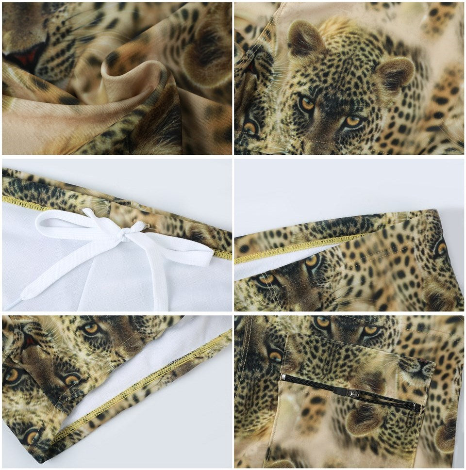 Mens Printed Quick Drying Surf  Stretch Swim Trunks