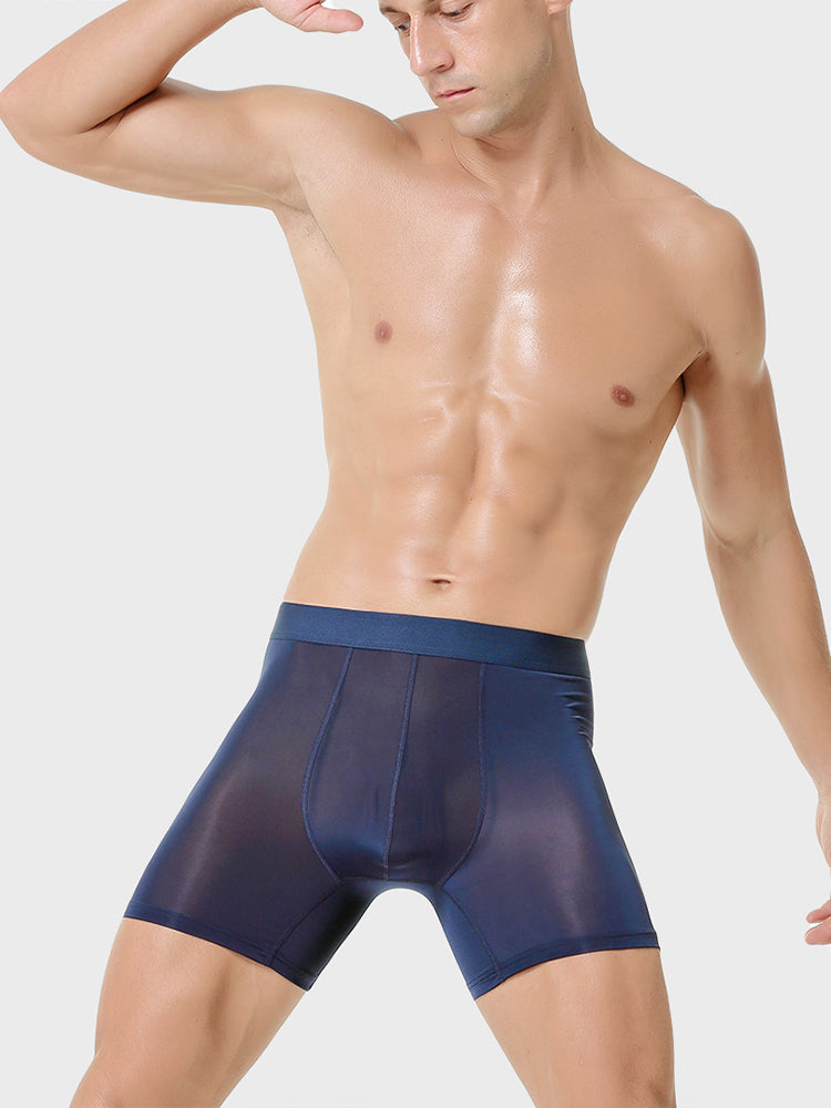 3 Pcs Ice Silk Breathable Sports Boxers Briefs