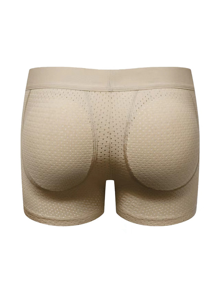 Sponge Cushion Mesh Buttock Boxer Briefs