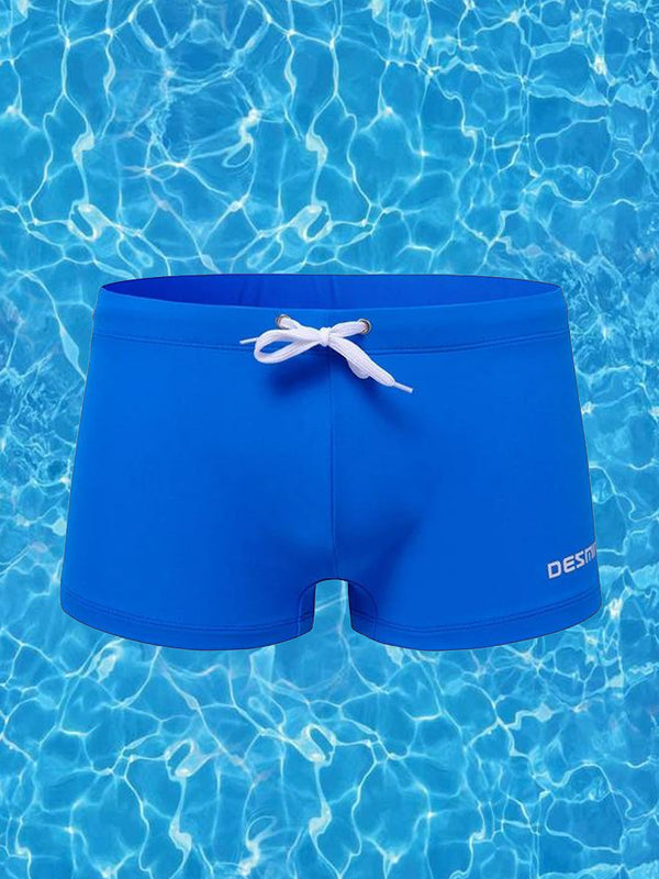 Men's Sexy Breathable Boxer Swim Trunks