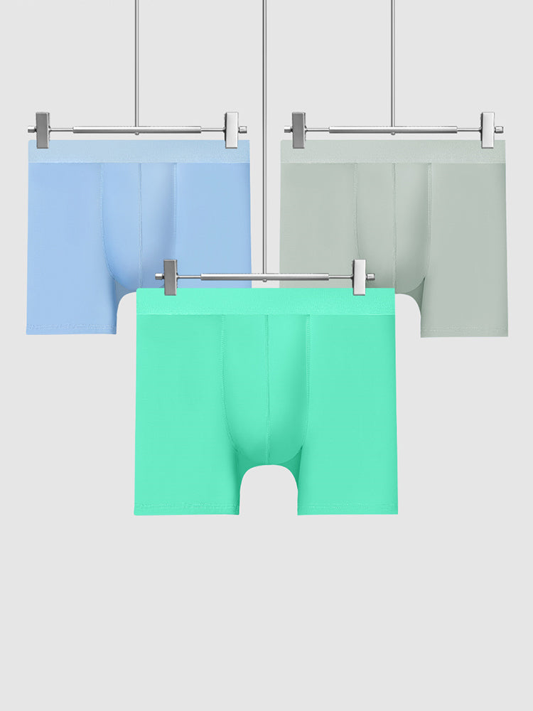 3 Pcs Ice Silk Breathable Sports Boxers Briefs