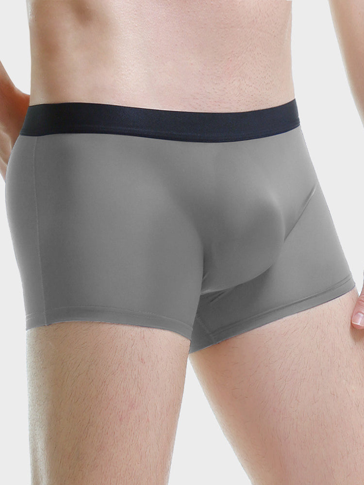 7 Pack Ball Support Ice Silk Seamless Men's Trunks