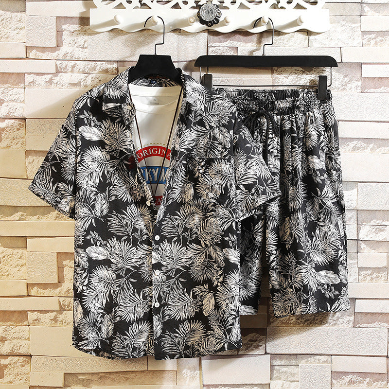 Men's Hawaii Casual Printed Summer Tropical Shirts Suits