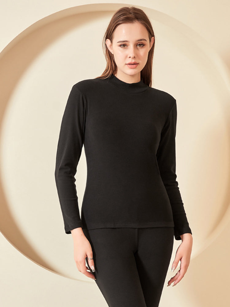 Mid Low Neck Couple High Elastic Pajamas Set