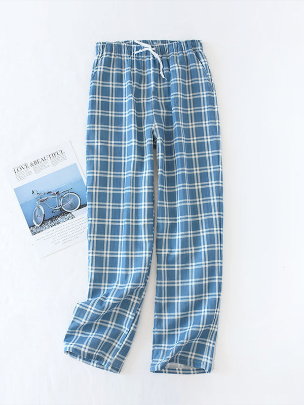 Men's Plaid Soft Cotton Pajama Pants